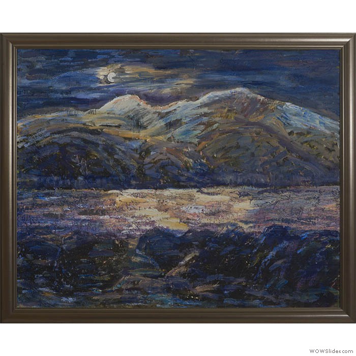 Moonlight in the mountains (2'9''x2'3'')