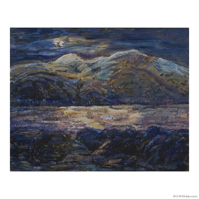 Moonlight in the mountains card(2'9''x2'3'')
